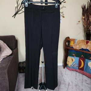 NWT Conrad C Collection black pinstriped pants sz 6 Denise Fit
